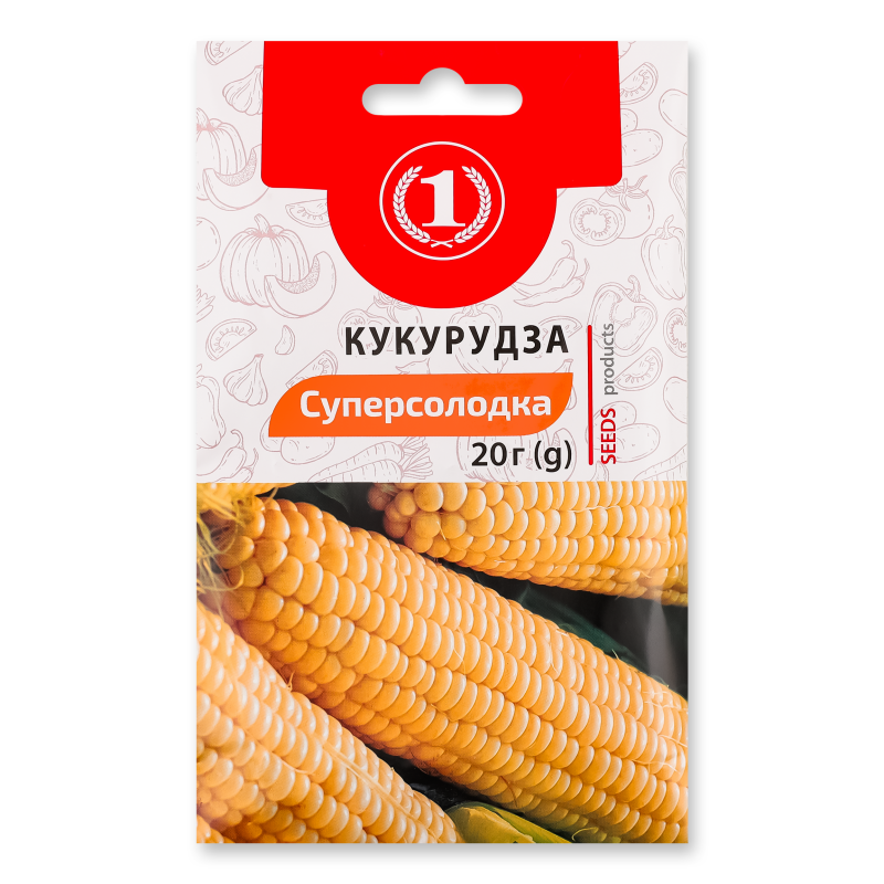Насіння Кукурудза Суперсолодка 20г ТМ “1”