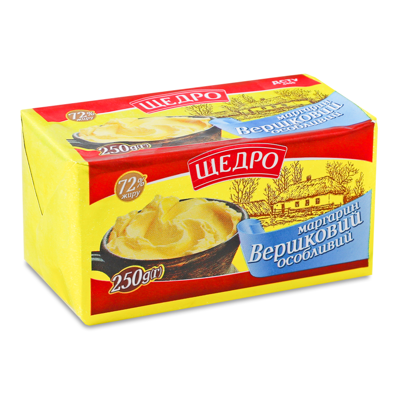 Маргарин Вершковий 72% 250г Щедро