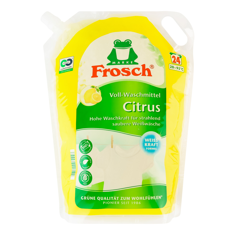 Средство для стирки жидкое Citrus Frosch 1.8л Frosch(4001499560248 ...