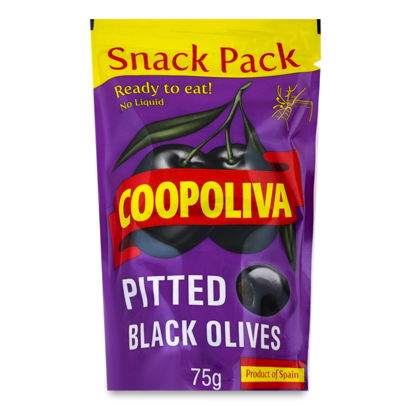 Маслини чорні б/к 75г д/п Куполіва