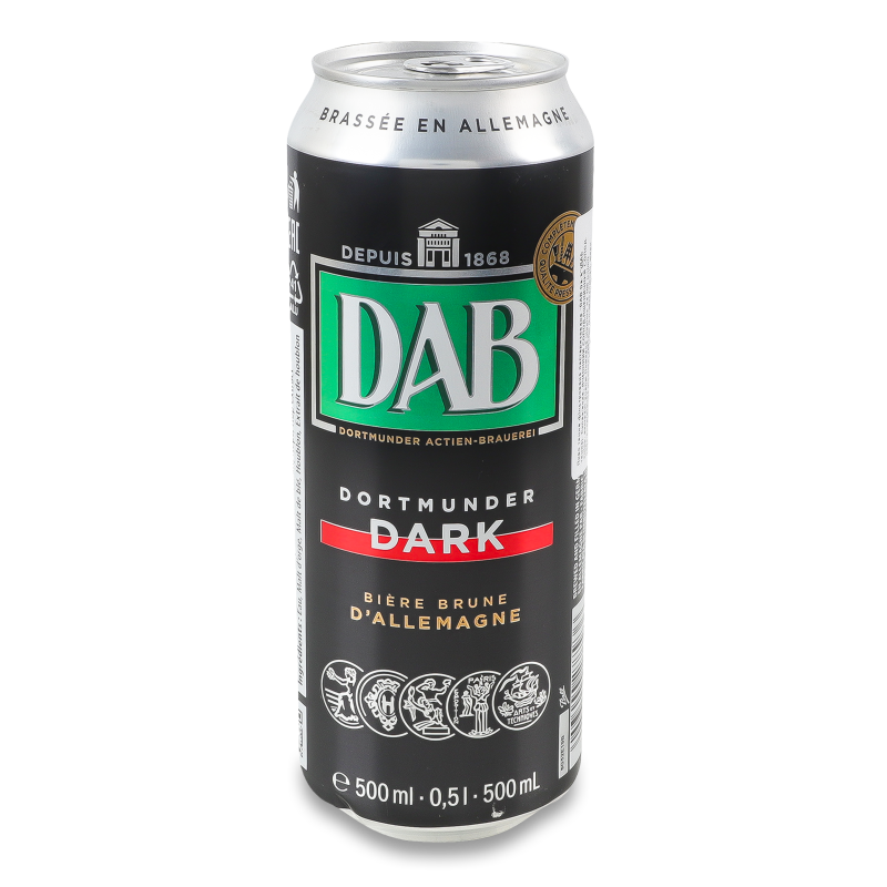 Пиво Дарк 4,9% 0,5л ж/б Даб