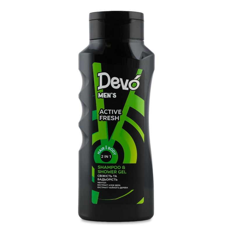 Шампунь-гель д/душу 2в1 Active fresh 400мл Devo Men’s