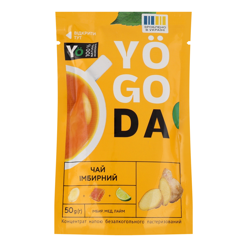 Концентрат напою безалкогольного пастеризований Чай імбирний Yogoda д/п
