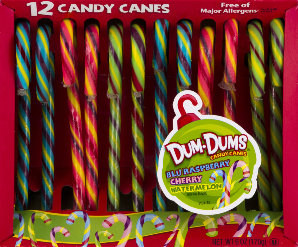 DumDums Candy Canes Variety Pack 12 CT Dum Dum Pops(30800011012