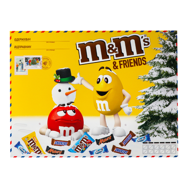Набір драже та батончиків Середня бандероль M&M's&Friends к/у