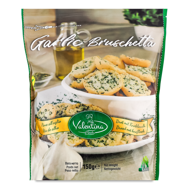 Брускети з часником та петрушкою 150г Valentina