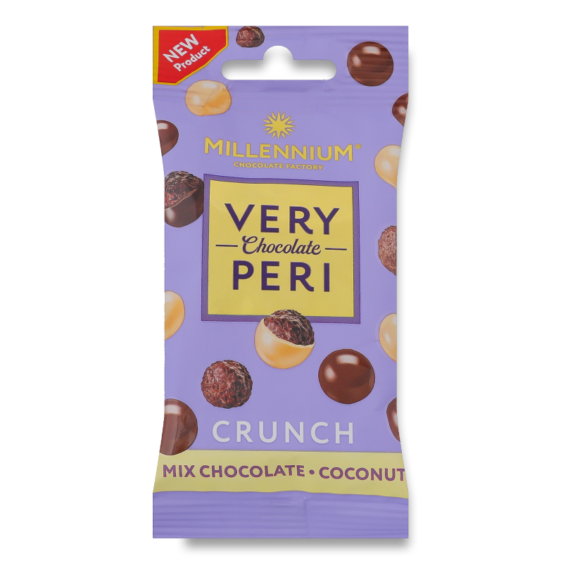 Драже Very Peri Кранч у молочному та білому шоколаді з кокосом 30г Millennium