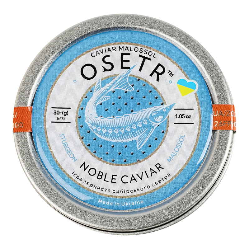 Ікра сибірського осетра зерниста Noble caviar Osetr в/ґ з/б