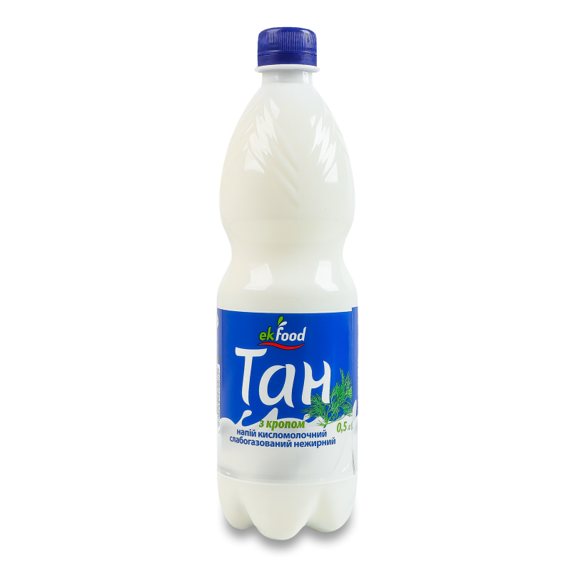 Напій кисломолочний Тан з кропом слабогазований нежирний 0,5л пет Ekfood