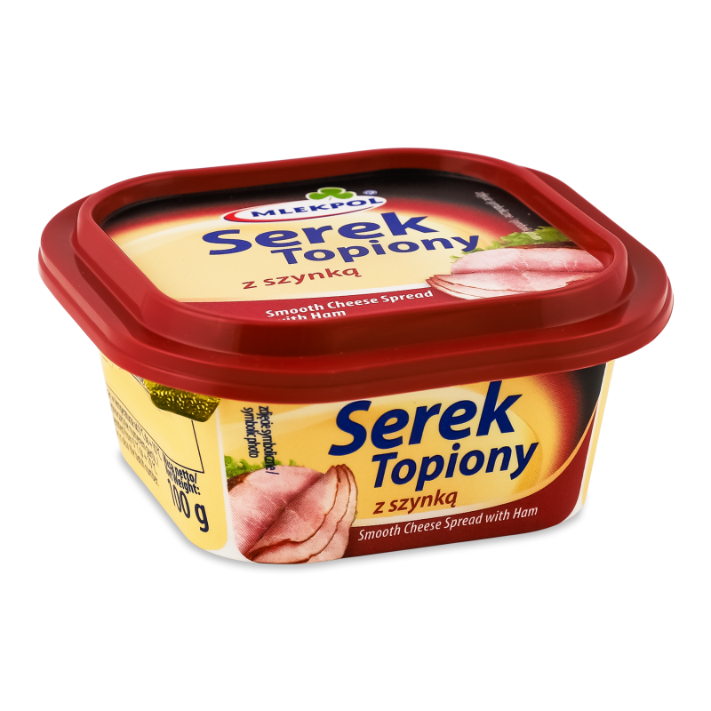 Сир плавлений з шинкою 27% 100г Mlekpol