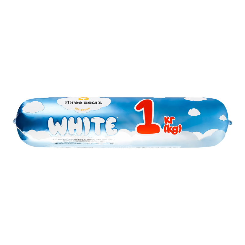 Морозиво 12% White Three bears м/у 1кг Три ведмеді(4823086114845