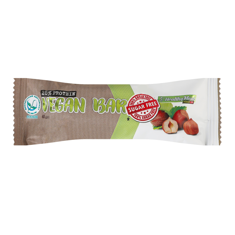 Батончик протеїновий з горіхами сухофруктами та злаками глазурований Vegan Healthy Meal м/у