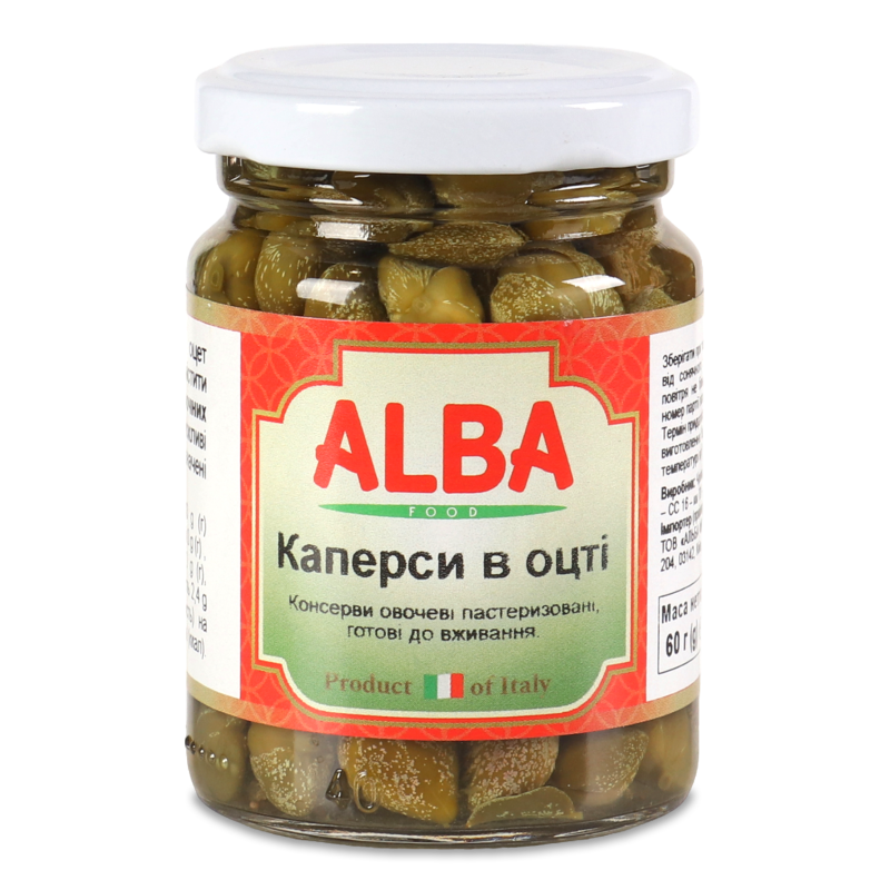Каперси в оцті 60г твіст/б Альба Фуд