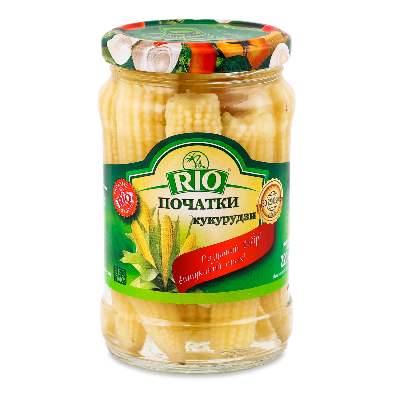 Початки кукурудзи мариновані 220г твіст/б Rio
