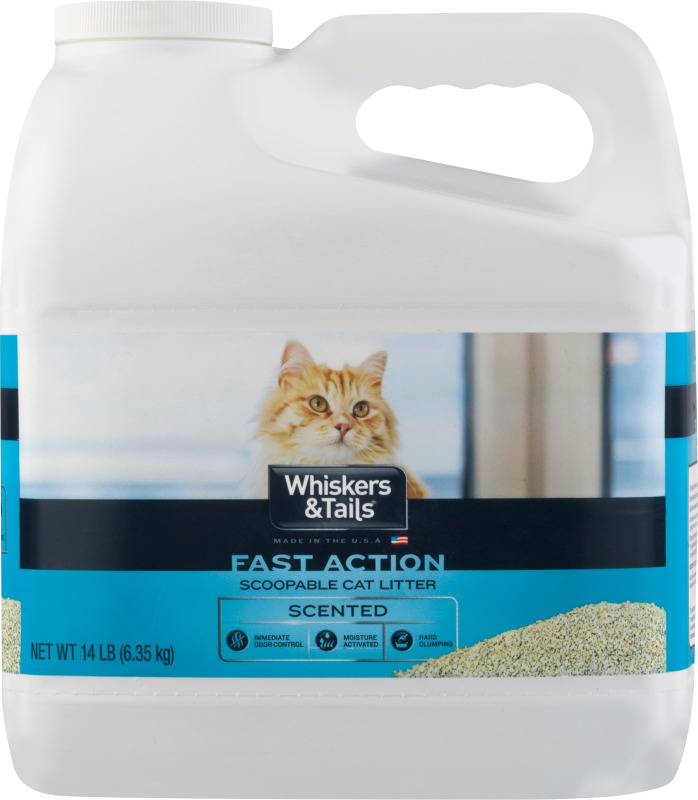 Whiskers & Tails Scoopable Cat Litter Fast Action Scented Whiskers