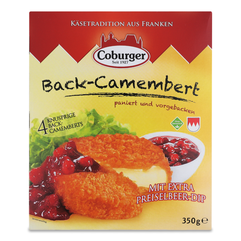 Кульки сирні Камамбер 4*75г з журавлинним соусом Coburger