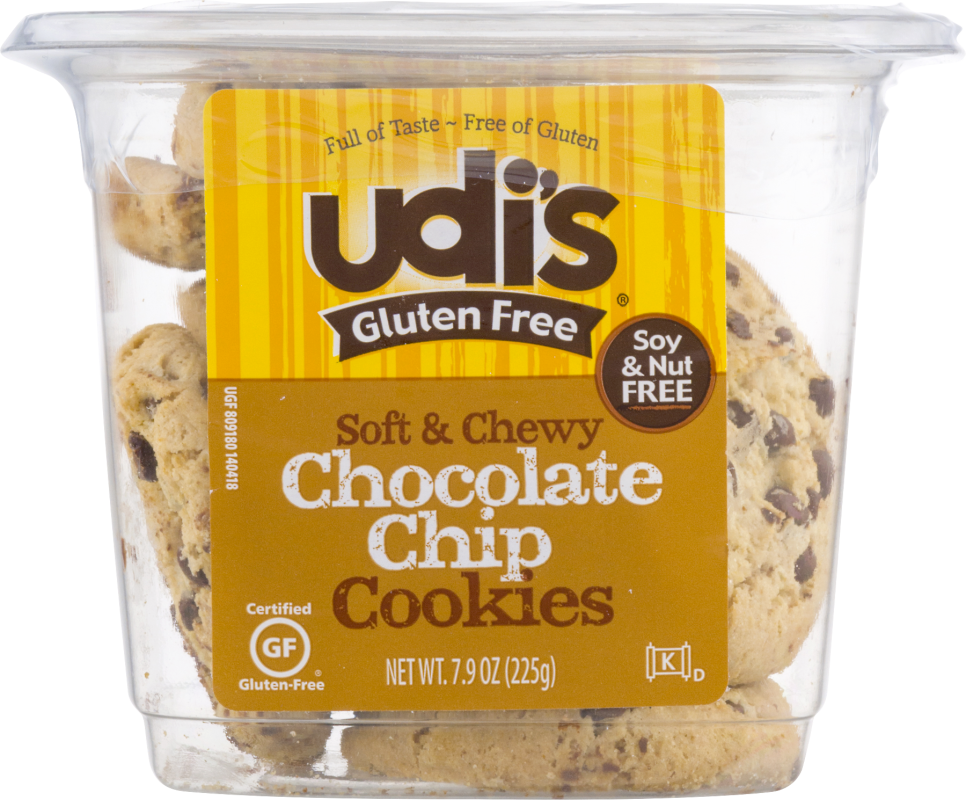 Udi's Gluten Free Soft & Chewy Chocolate Chip Cookies Udi's Udi's Gluten Free Soft & Chewy Chocolate Chip Cookies Udi's