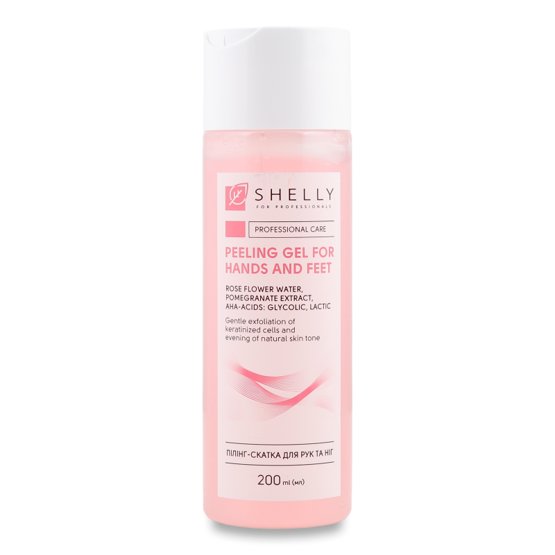 Пілінг-скатка д/рук та ніг з гідролатом троянди екстрактом гранату та аха-кислотами 200мл Шелі