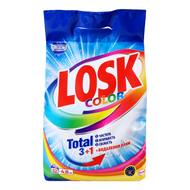 Засіб миючий синтетичний для кольорових речей Total 3+1 Color Losk 4 ...
