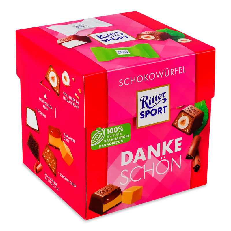 Цукерки Choco cubes Thank you 176г Ritter Sport