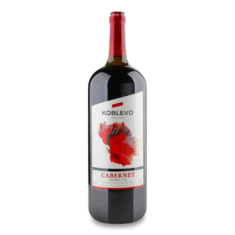 Вино Cabernet червоне сухе сортове 9,5-14% 1,5л Koblevo