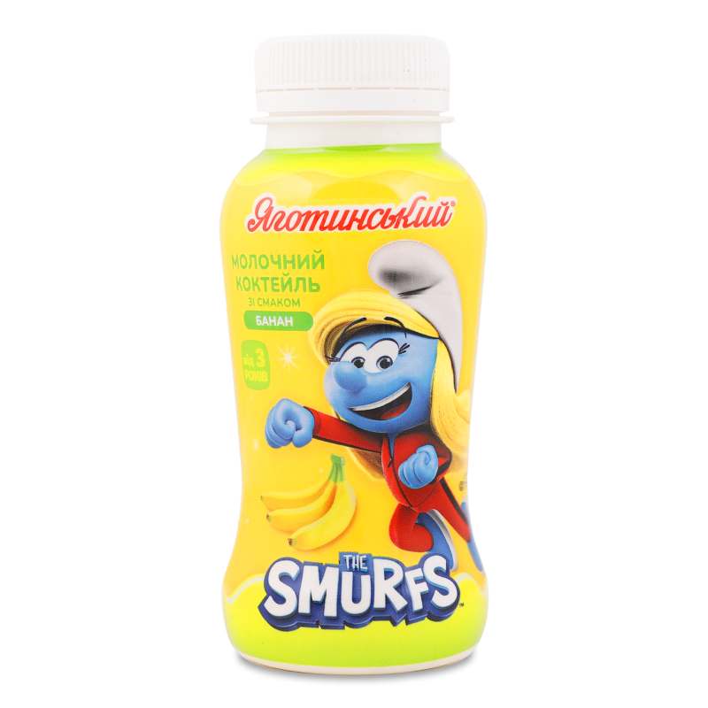 Коктейль молочний з смаком Банан ультрапастеризований 1,5% 185г пет Яготинський