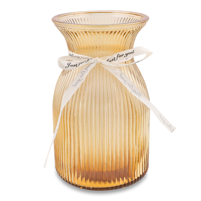 Ваза коричневе скло 20*11см