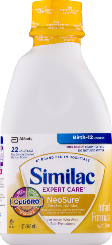 Similac Expert Care NeoSure Infant Formula with Iron Similac ...