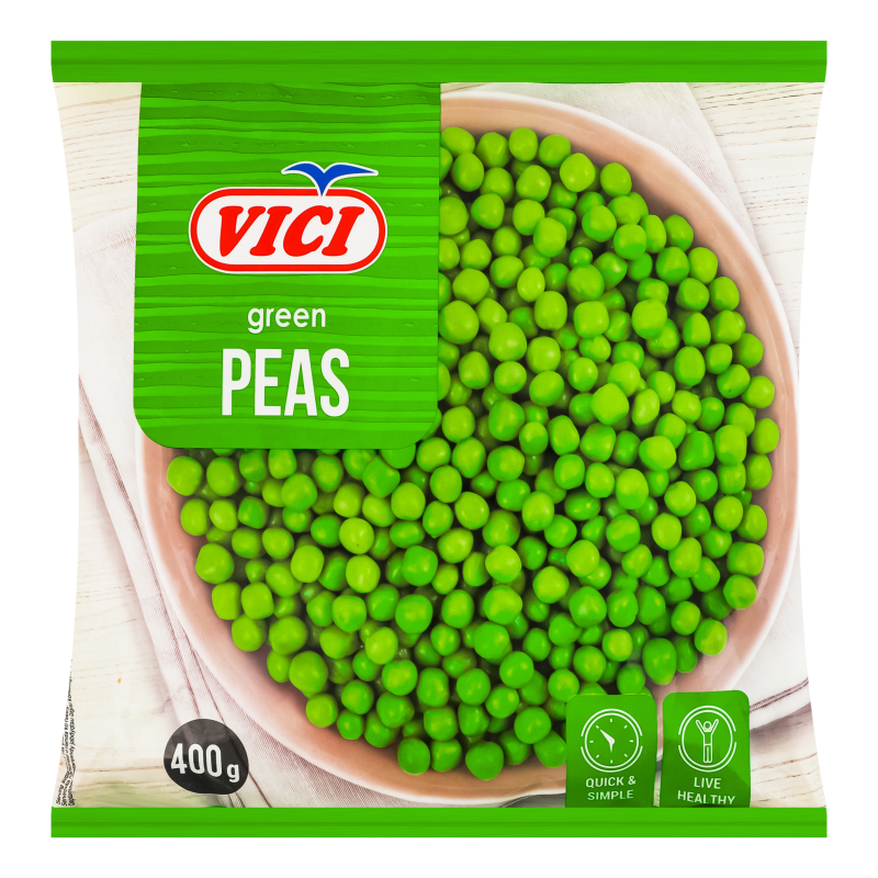 ハンガリー製 緑色 葉っぱ型 Горошек зеленый быстрозамороженный Vici м/у 400г Vici