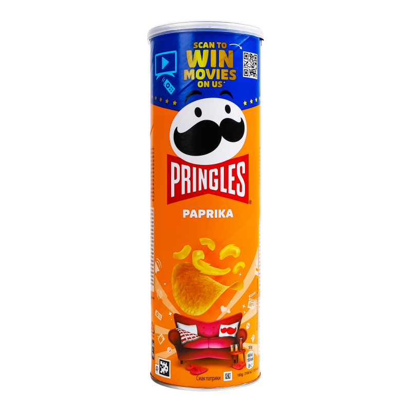 Чипсы картофельные Paprika Pringles тубус 165г Pringles(5053990161669 ...