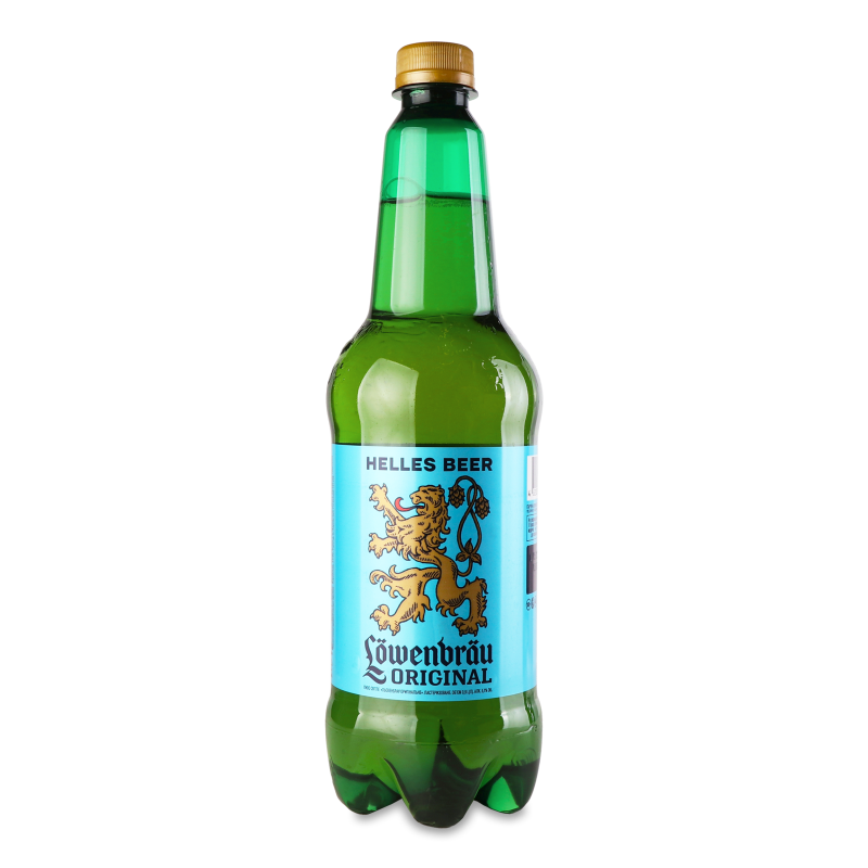 Пиво Оригінальне свiтле 5,1% 0,9л пет Льовенбрау
