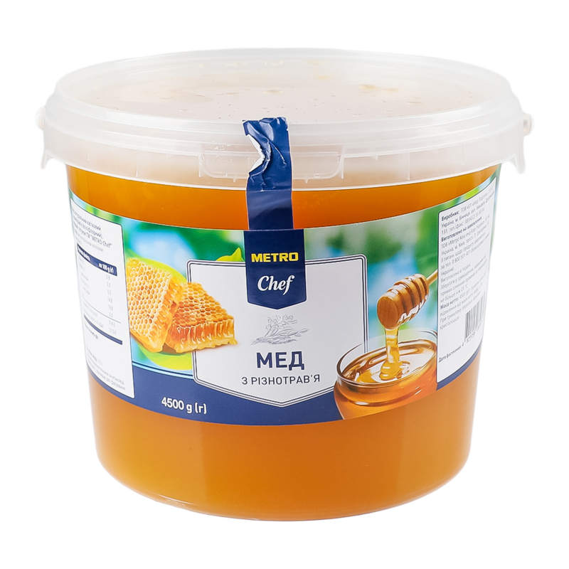 Мед натуральный цветочный из разнотравья Metro Chef ведро
