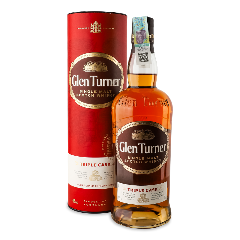 Віскі Херітейдж Дабл Каск 40% 0,7л коробка Глен Тернер