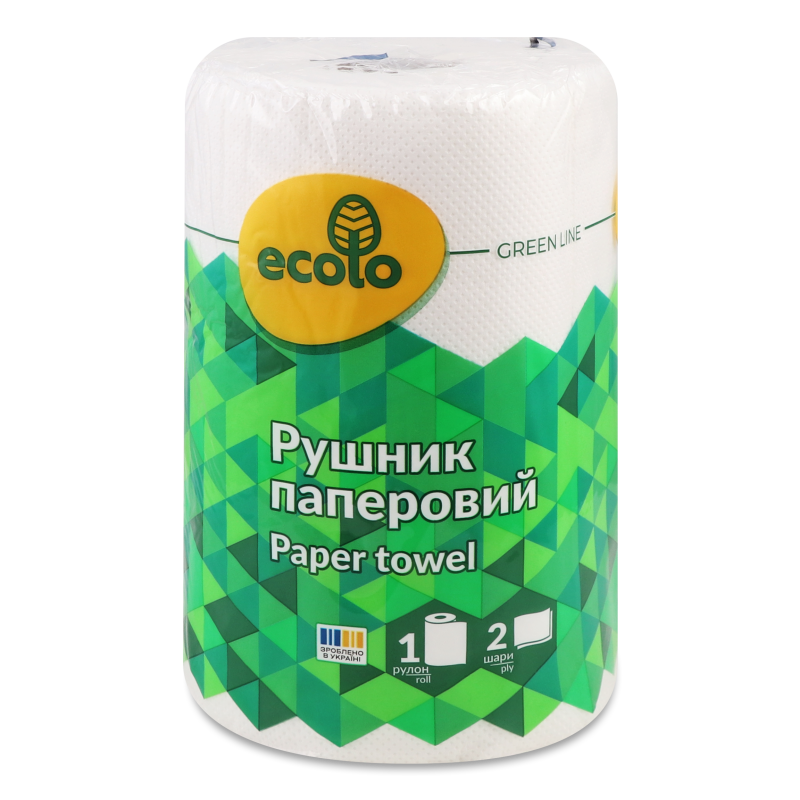 Рушники паперові 2шари 120відривів Ecolo