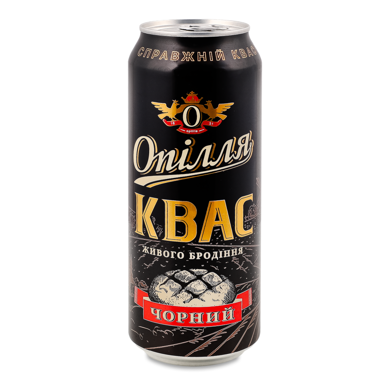 Квас живого бродіння Чорний 0,5л ж/б Опілля