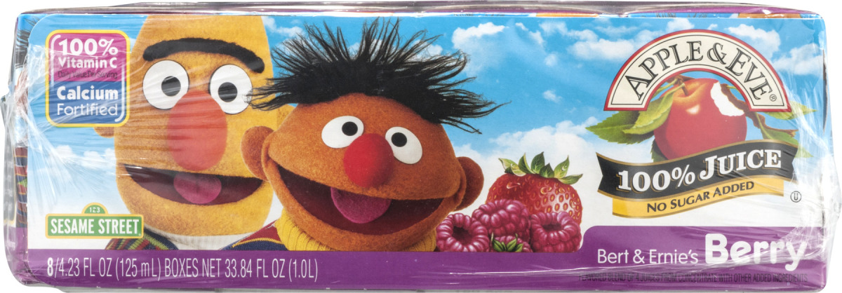 Apple & Eve No Sugar Added Bert & Ernie's Berry 100% Juice