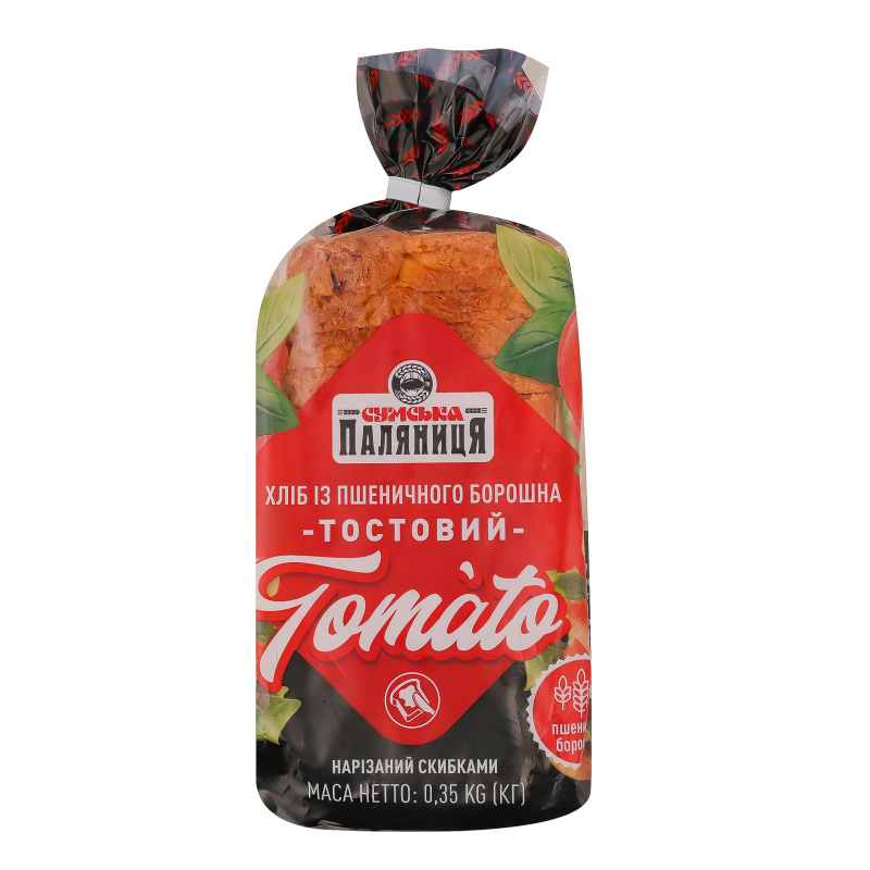 Хліб нарізний тостовий Tomato Сумська Паляниця м/у