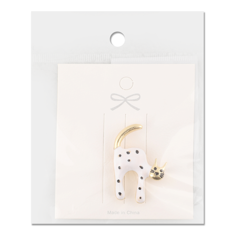 Брошка Котик з камінцями 2,7*3,7см