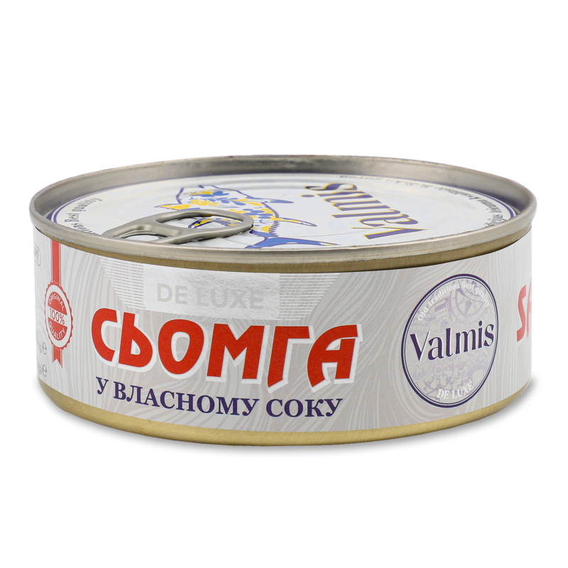 Сьомга De Luxe у власному соку 240г ж/б з ключем Valmis