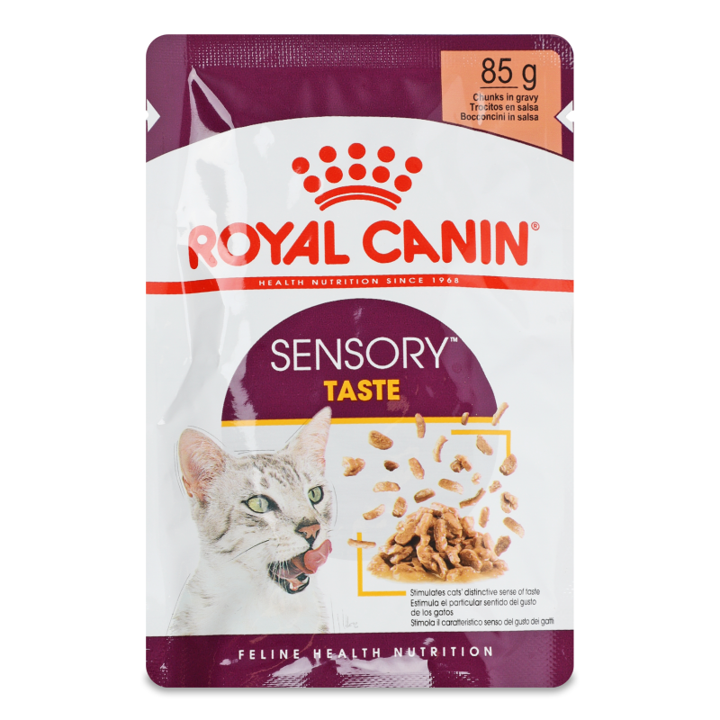 Корм д/дорослих котів Сенсорі Тейст шматочки в соусі 85г пауч Роял Канін