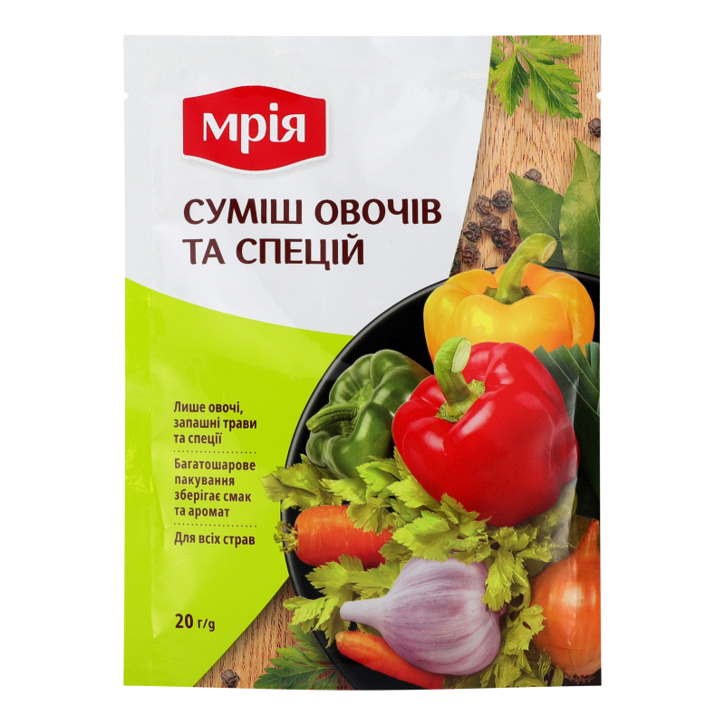 Смесь овощей и специй Мрія м/у 20г Мрія(4823077644955): купить в