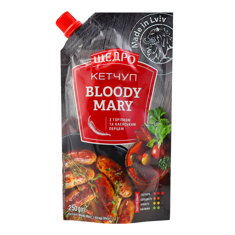 Кетчуп Bloody Mary Щедро д/п 250г Щедро(4823097407684): купить в ...