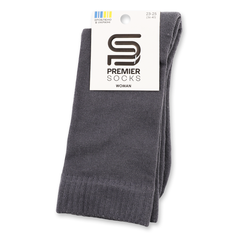 Шкарпетки жіночі Термо сірі махровий слід р.23-25 Premier Socks