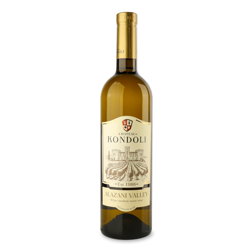Вино Alazani Valley біле н/солодке 11-13% 0,75л Chateau Kondoli