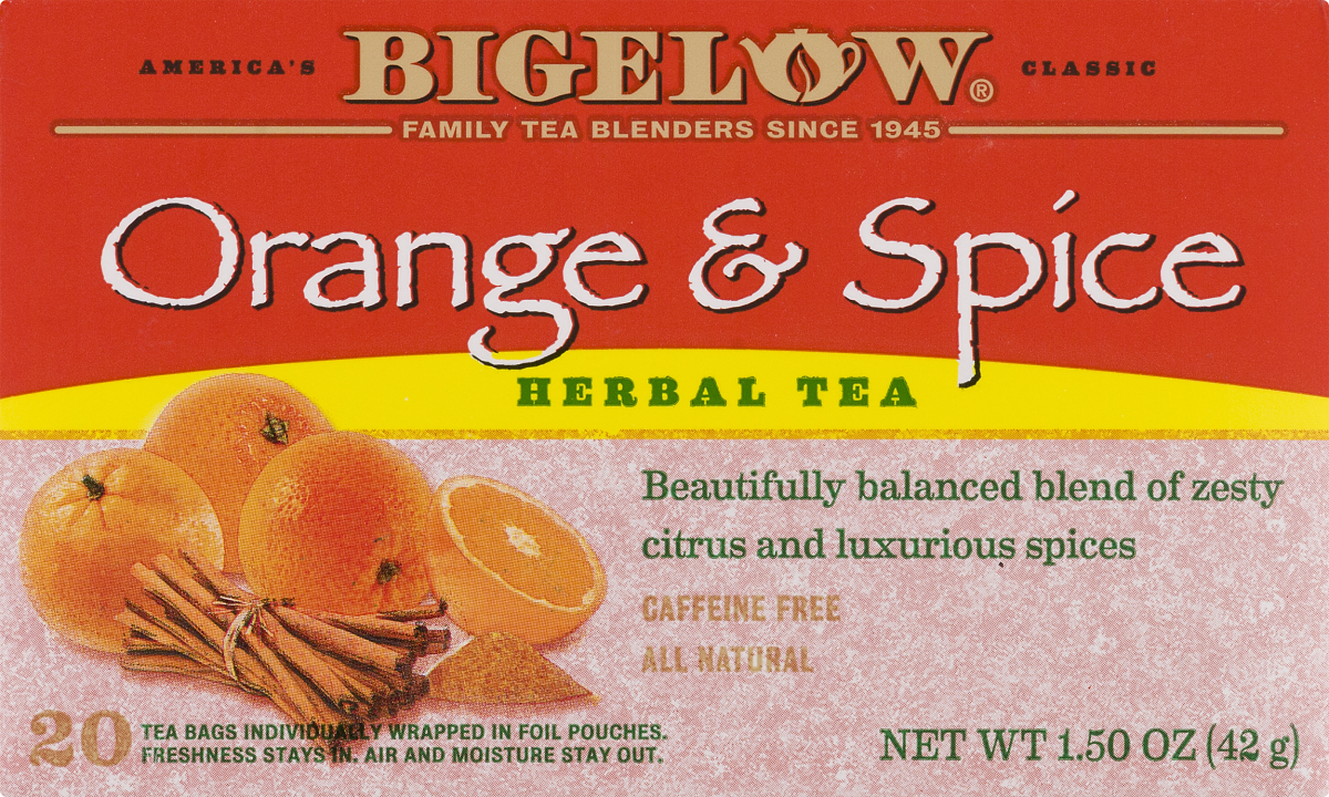 Bigelow Orange & Spice Herbal Tea 20 CT Bigelow(72310000506