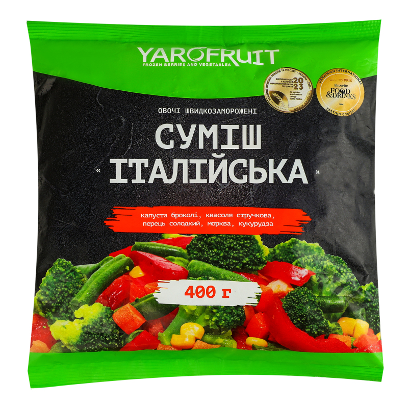 Суміш овочева швидкозаморожена Італійська Yarofruit м/у