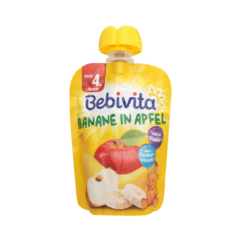 Пюре для дітей від 4міс Банан Яблуко Bebivita д/п