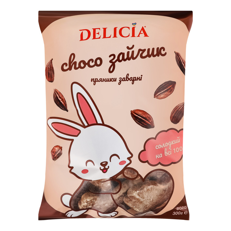 Пряники заварні Choco зайчик Delicia м/у