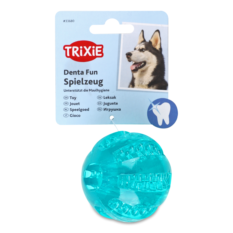 Іграшка д/собак М”яч д/зубів Дента Фан Мінтфреш каучук 6см Тріксі
