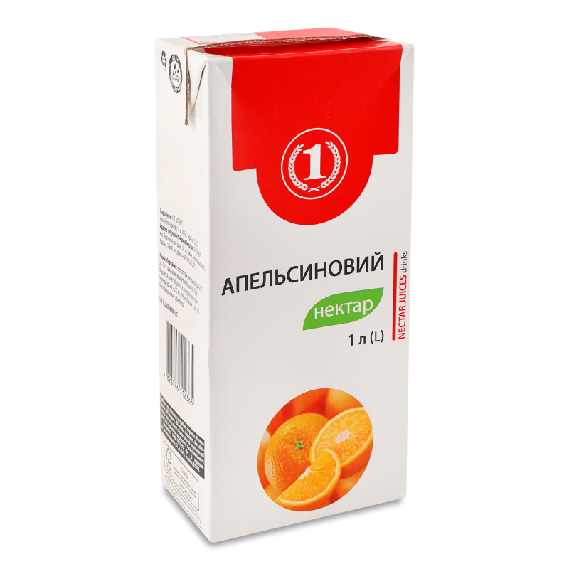 Нектар апельсиновий 1л т/п ТМ “1”